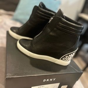Black Donna Karan wedges sneakers